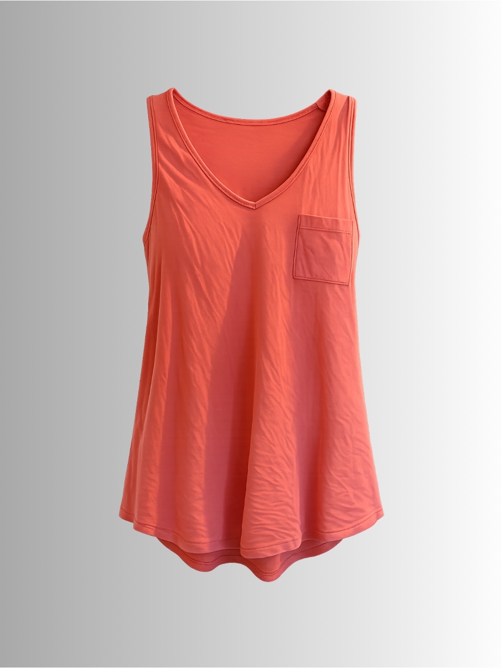 SO Coral V-Neck Pocket Tank